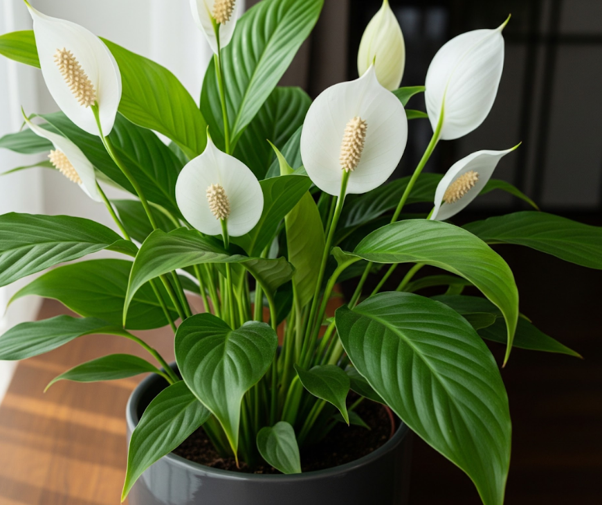 the Peace Lily is one of the best indoor plants for improving air quality.